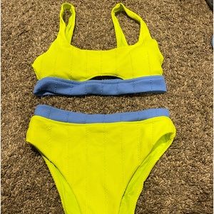 Aerie crinkle cut out bikini set